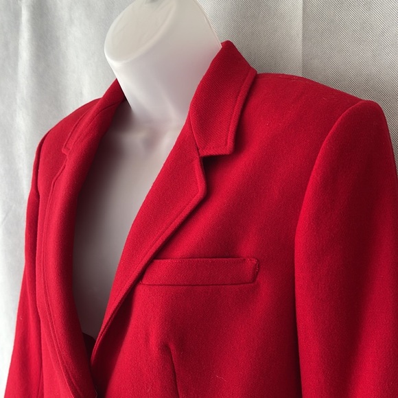 Vintage The Village Wool Flannel Schoolboy Blazer Size 8 - Picture 2 of 6